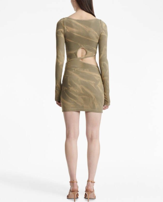 Dion Lee Mini-jurk met vervaagd-effect Groen