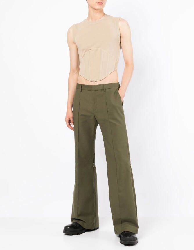 Dion Lee Geribbelde tanktop Bruin