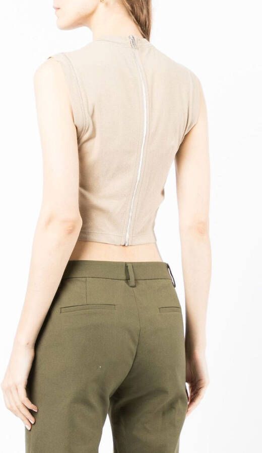 Dion Lee Geribbelde tanktop Bruin