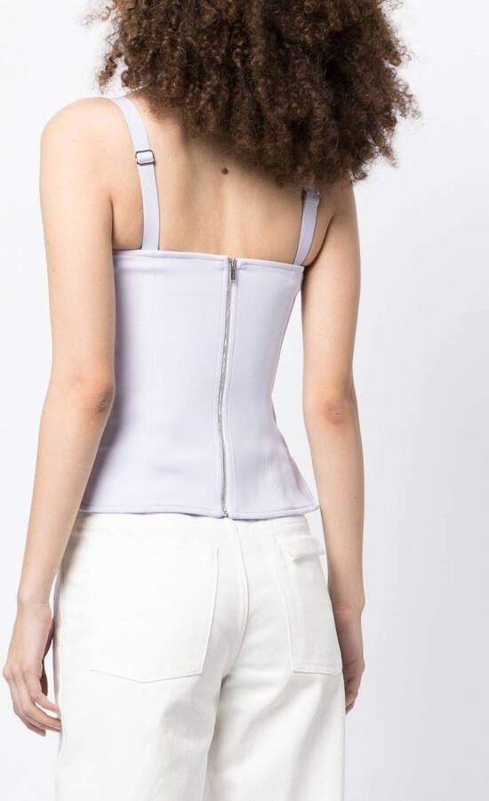 Dion Lee Geribbelde tanktop Paars