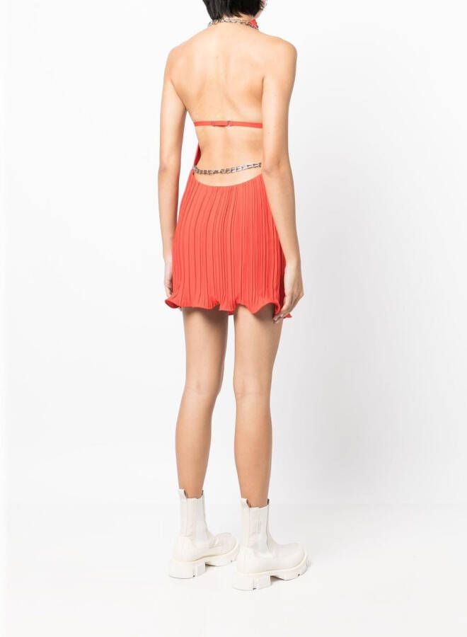 Dion Lee Getailleerde halterjurk Rood