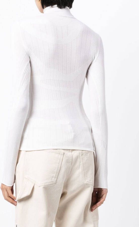 Dion Lee Intarsia trui Wit