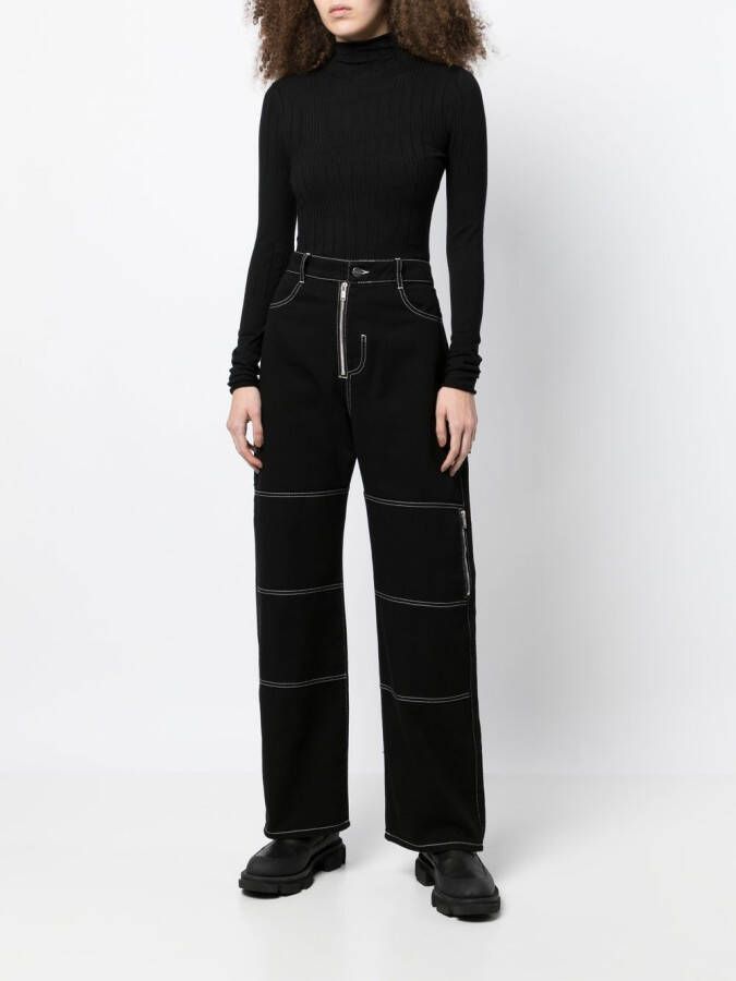 Dion Lee Intarsia trui Zwart