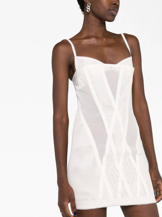 Dion Lee Mini-jurk met korset stijl Wit