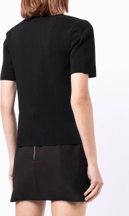 Dion Lee Polotop met korte mouwen Zwart