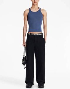 Dion Lee Ribgebreide tanktop Blauw