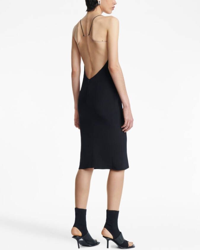 Dion Lee Midi-jurk met lage rug Zwart