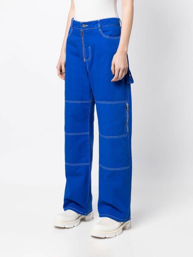 Dion Lee Straight jeans Blauw