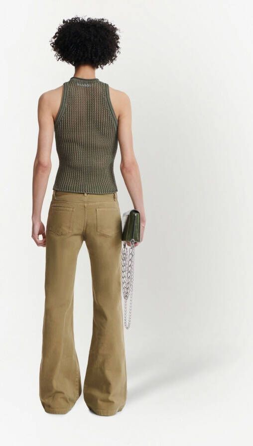 Dion Lee Tanktop met mesh Groen