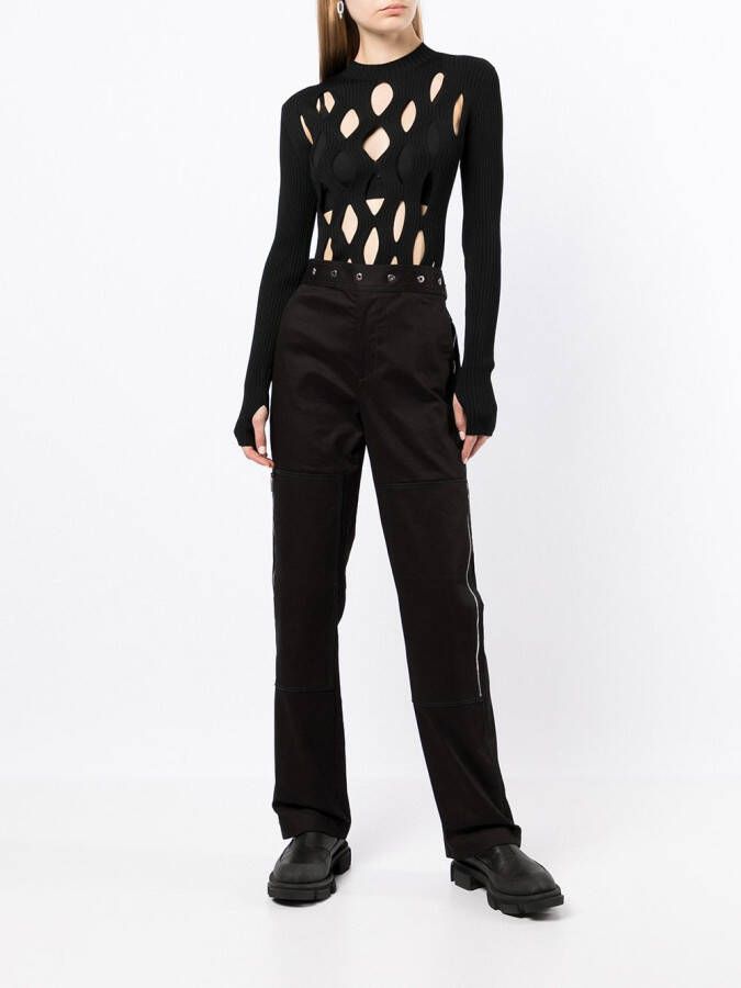 Dion Lee Top met uitgesneden detail Zwart