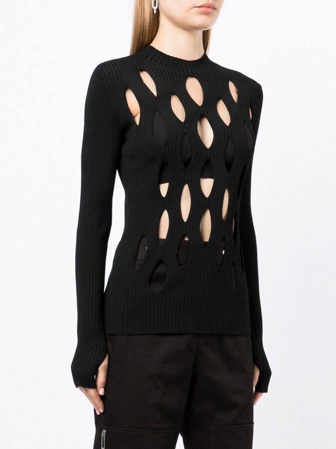Dion Lee Top met uitgesneden detail Zwart