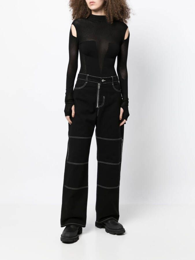 Dion Lee Top met uitgesneden detail Zwart