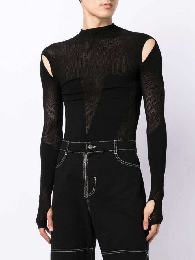Dion Lee Top met uitgesneden detail Zwart