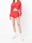 Dion Lee Trainingsshorts met opgerolde taille Rood - Thumbnail 2