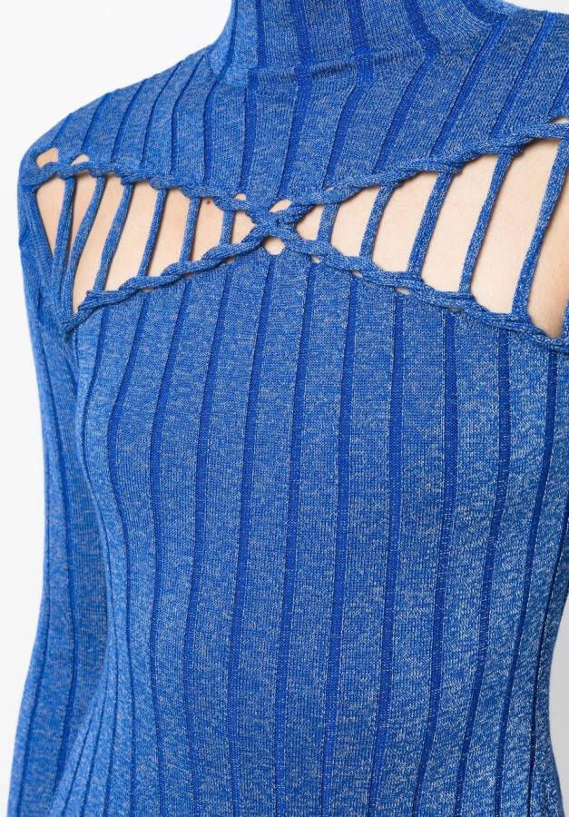 Dion Lee x Braid mini-jurk Blauw