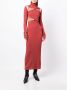 Dion Lee x Braid reflecterende jurk Rood - Thumbnail 2