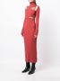 Dion Lee x Braid reflecterende jurk Rood - Thumbnail 3
