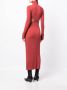 Dion Lee x Braid reflecterende jurk Rood - Thumbnail 4