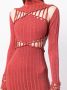 Dion Lee x Braid reflecterende jurk Rood - Thumbnail 5