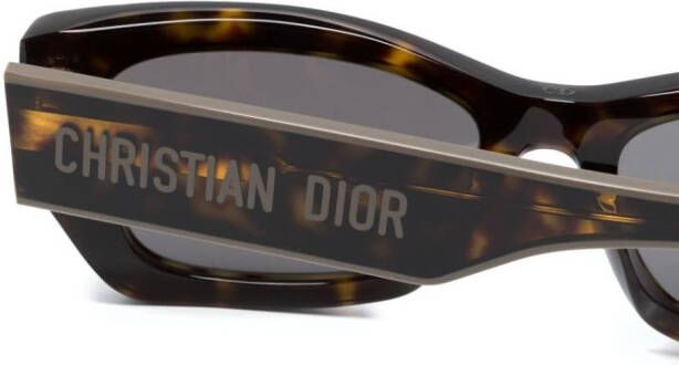 Dior Eyewear Zonnebril met schildpadschild effect Bruin