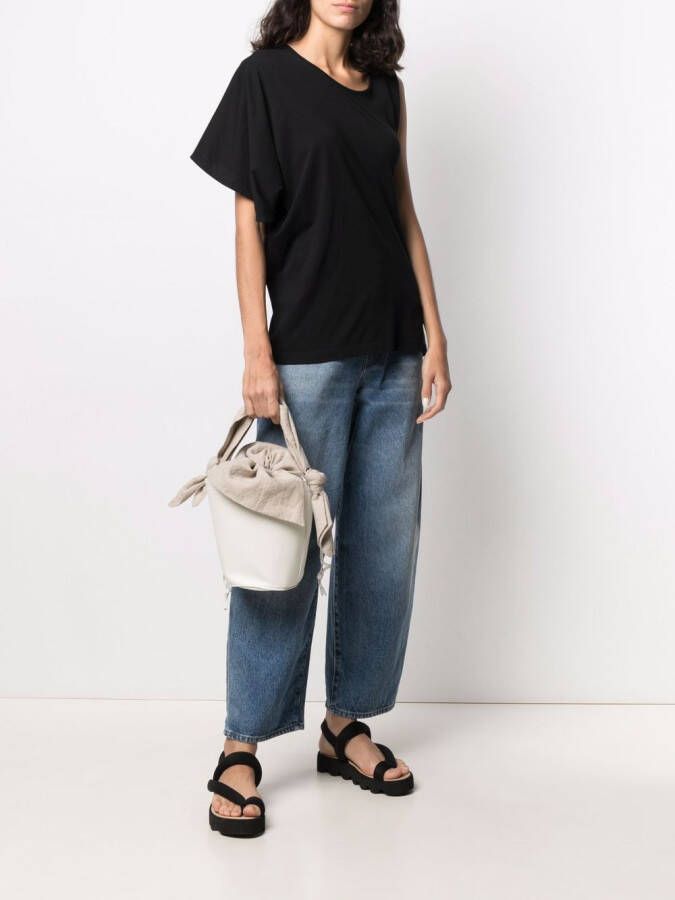 Discord Yohji Yamamoto Leren bucket-tas Beige