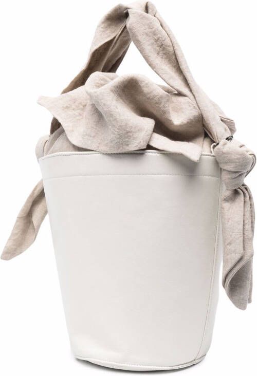 Discord Yohji Yamamoto Leren bucket-tas Beige