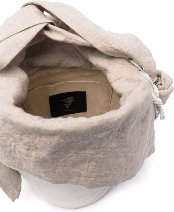 Discord Yohji Yamamoto Leren bucket-tas Beige
