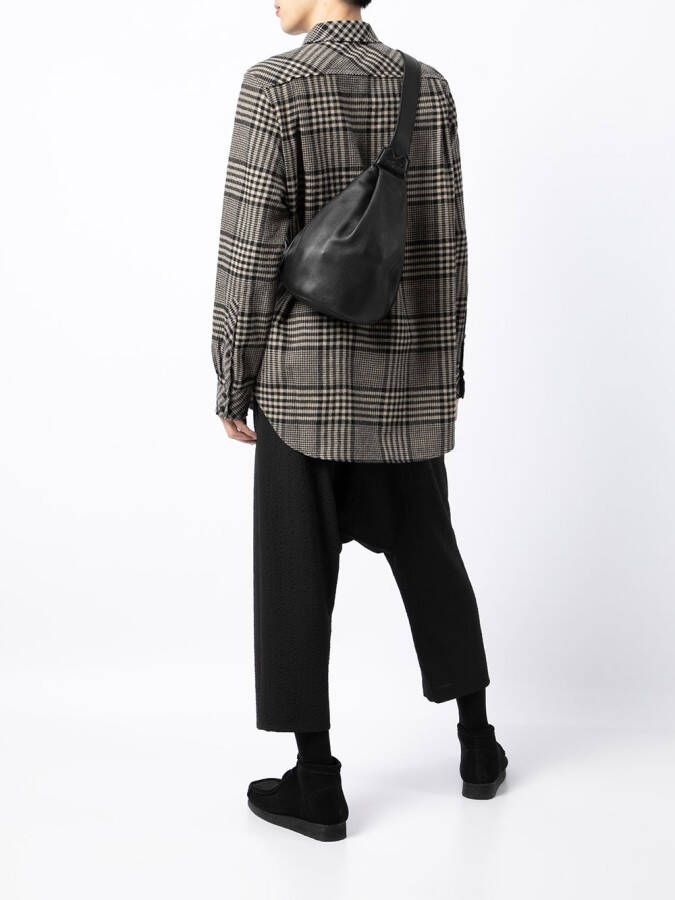 Discord Yohji Yamamoto Leren schoudertas Zwart