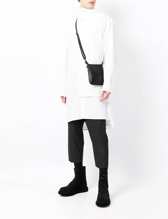 Discord Yohji Yamamoto Schoudertas met geborduurd logo Zwart