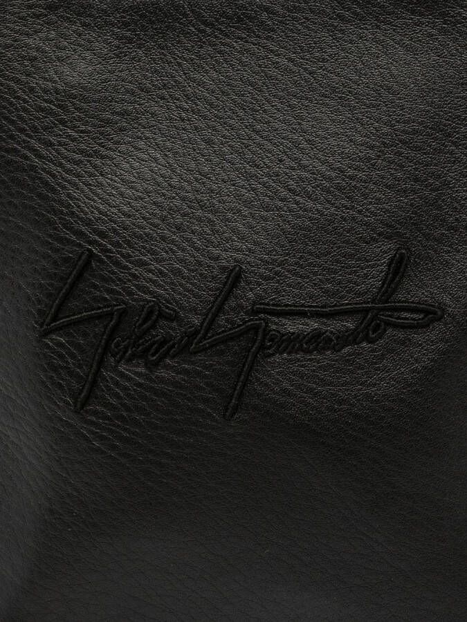 Discord Yohji Yamamoto Schoudertas met geborduurd logo Zwart