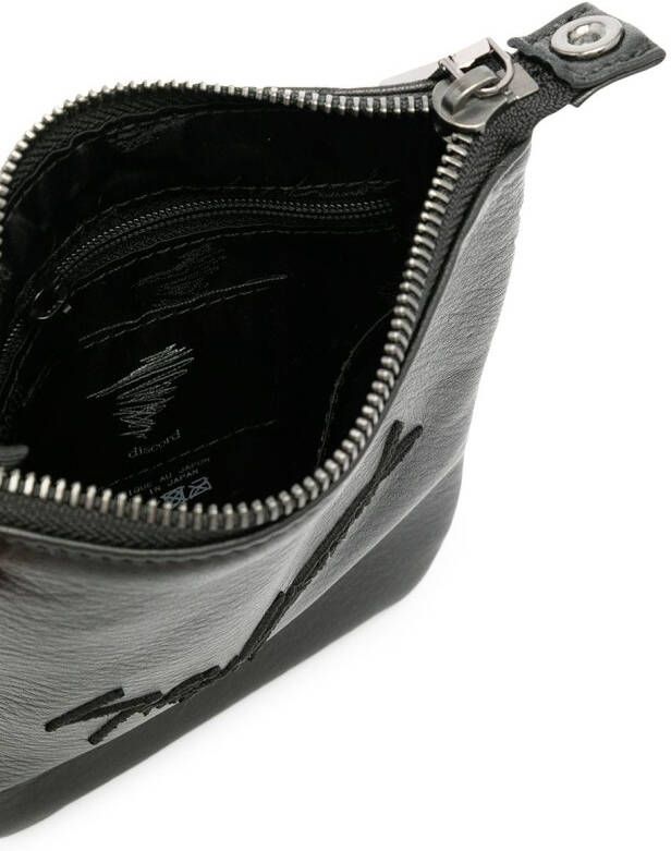 Discord Yohji Yamamoto Schoudertas met geborduurd logo Zwart