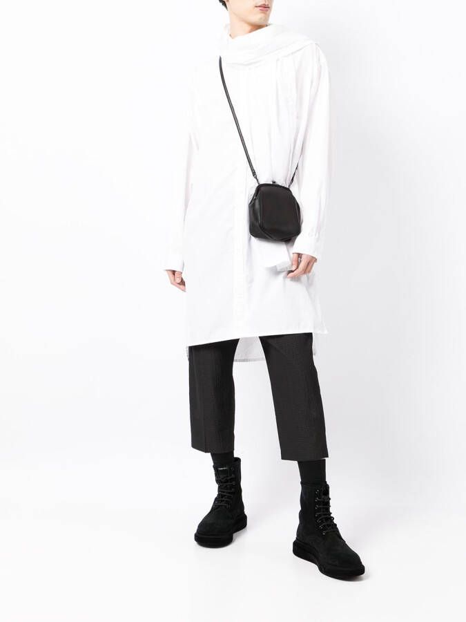 Discord Yohji Yamamoto Schoudertas met logo-reliëf Zwart