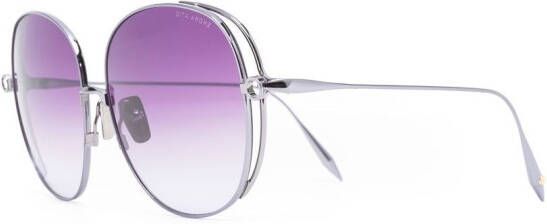 Dita Eyewear Zonnebril met oversized rond montuur Zilver