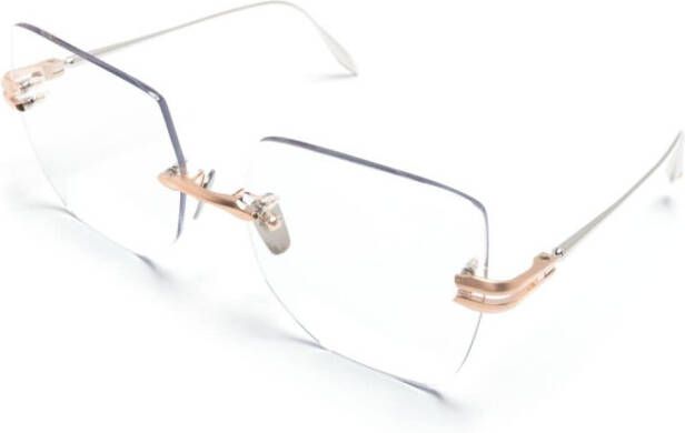 Dita Eyewear Embra bril met randloos montuur Zilver