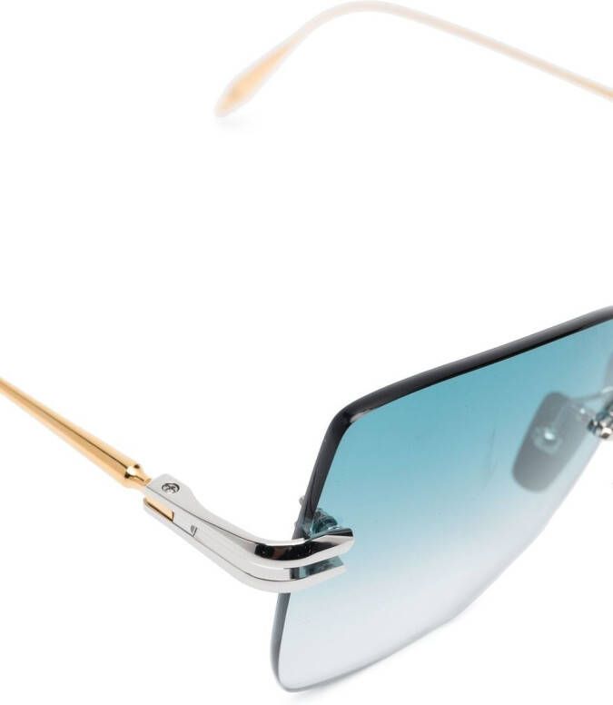Dita Eyewear Zonnebril met vlinder montuur Goud