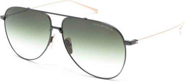 Dita Eyewear Zonnebril met rond montuur Goud