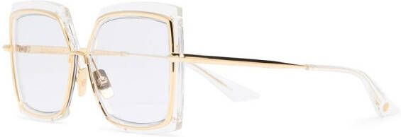 Dita Eyewear Narcissus zonnebril met vierkant montuur Goud