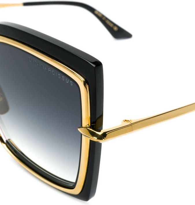 Dita Eyewear Oversized zonnebril met vierkant montuur Zwart