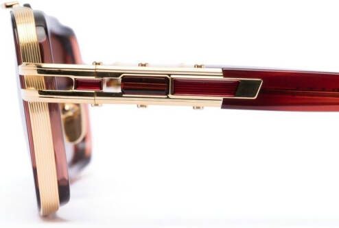 Dita Eyewear Zonnebril met piloten montuur Bruin