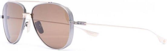 Dita Eyewear Zonnebril met piloten montuur Zilver