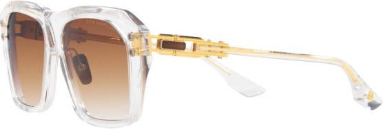 Dita Eyewear Zonnebril met vierkant montuur Beige