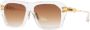 Dita Eyewear Zonnebril met vierkant montuur Beige - Thumbnail 4