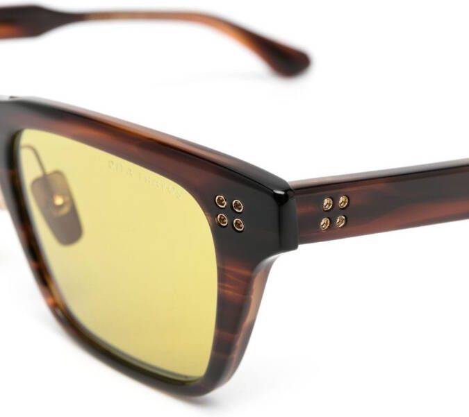 Dita Eyewear Zonnebril met vierkant montuur Bruin