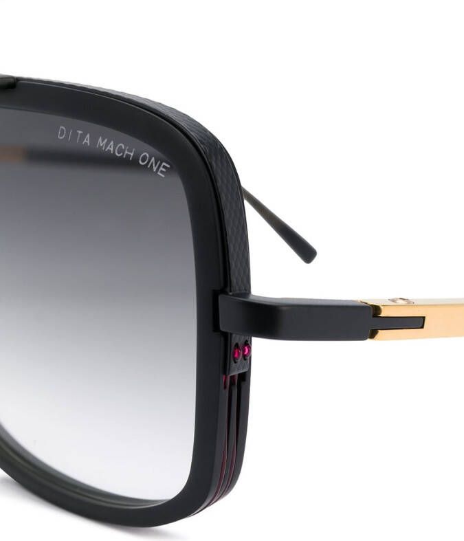 Dita Eyewear Zonnebril met oversized montuur Zwart