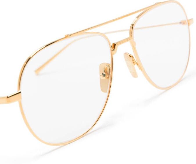 Dita Eyewear Zonnebril met piloten montuur Goud