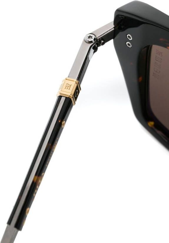 Dita Eyewear Zonnebril met schildpadschild design Bruin