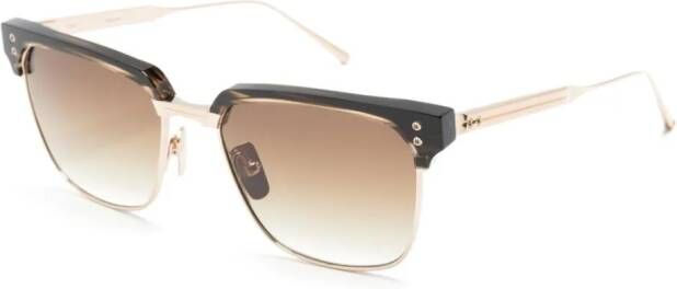 Dita Eyewear Zonnebril met vierkant montuur Bruin