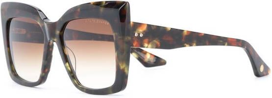 Dita Eyewear Zonnebril met vierkant montuur Bruin