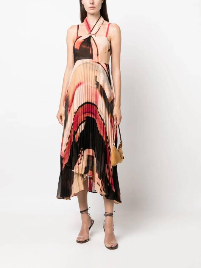 DKNY Maxi-jurk met abstract patroon Zwart