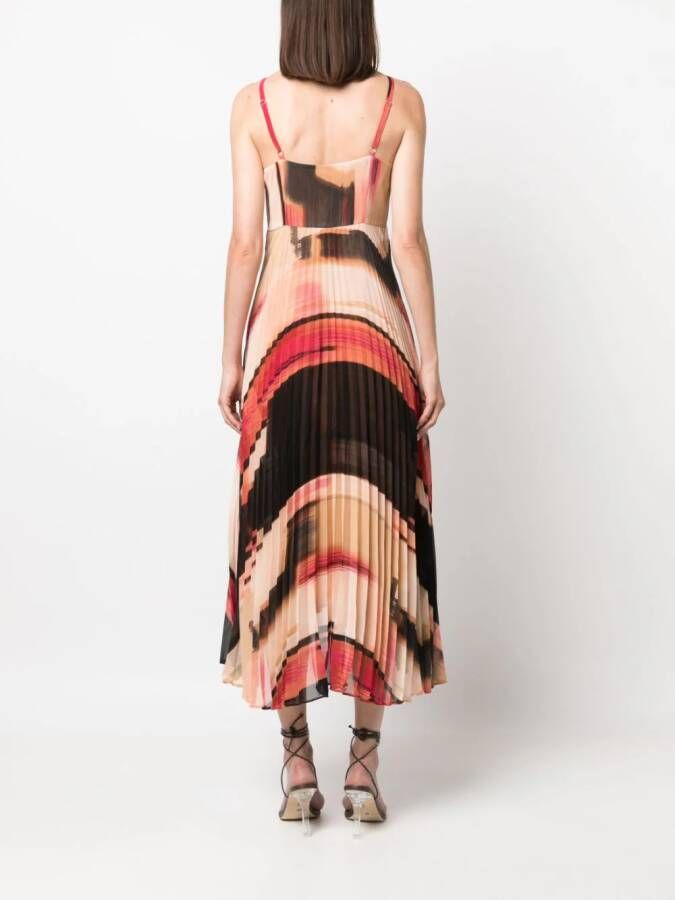 DKNY Maxi-jurk met abstract patroon Zwart